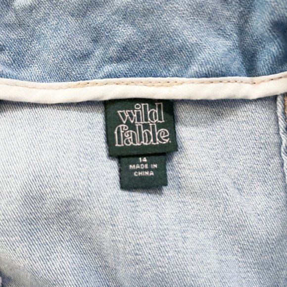 Distressed Denim Jean Skirt - Wild Fable 14 - Picture 3 of 4